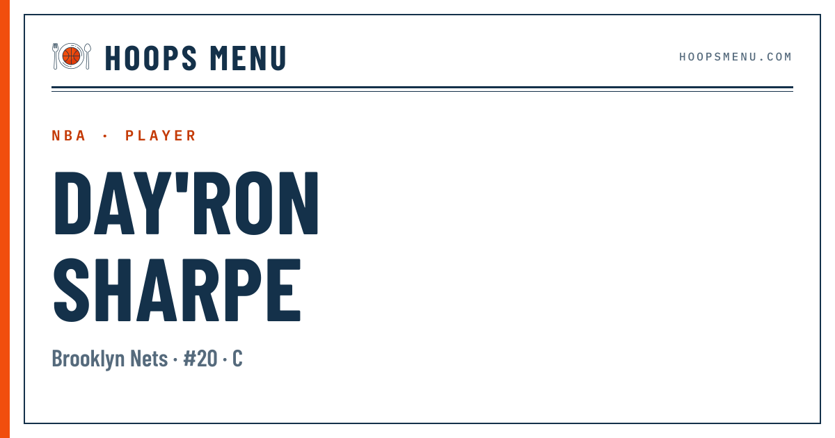 Day'Ron Sharpe 2026-27 — NBA Player Stats, Game Log & Injury Status ...