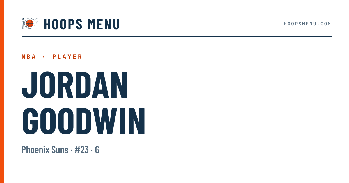 Jordan Goodwin 2026-27 — NBA Player Stats, Game Log & Injury Status ...